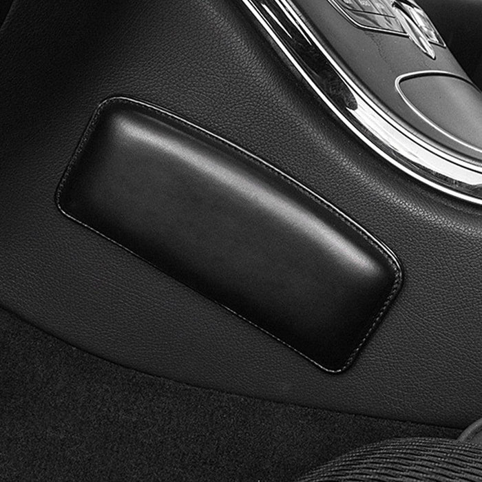 Leather Knee Pad for Car Interior Pillow Comfortable Leather Auto Center Console Knee Cushion Soft Pad Elastic Cushion Memory Foam Thigh Support Comfort Elastic Pillow Car Interior Accessories Universal Thigh Support Accessories 18X8.2cm