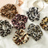 Leopard Velvet Scrunchies Hair Accessories For Women Girl Elastic Hair Ring Hair tie Ponytail Holder Rubber Hair Band Ponytail Holder Accessories for Women And Girls