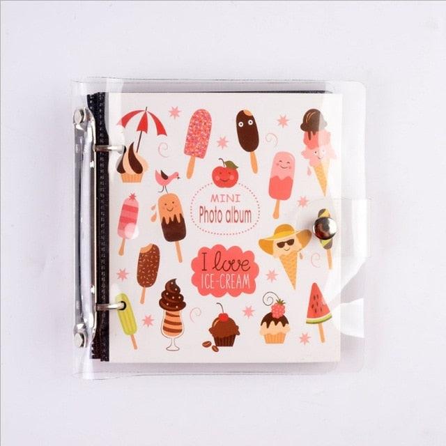 Light and Shadow Series Photo Album Ticket Storage Postcard 3 Inch memory 100 Pockets for Fujifilm Mini Film Paper Baby Family Scrapbook Albums DIY Memorable Gifts For Loved Ones