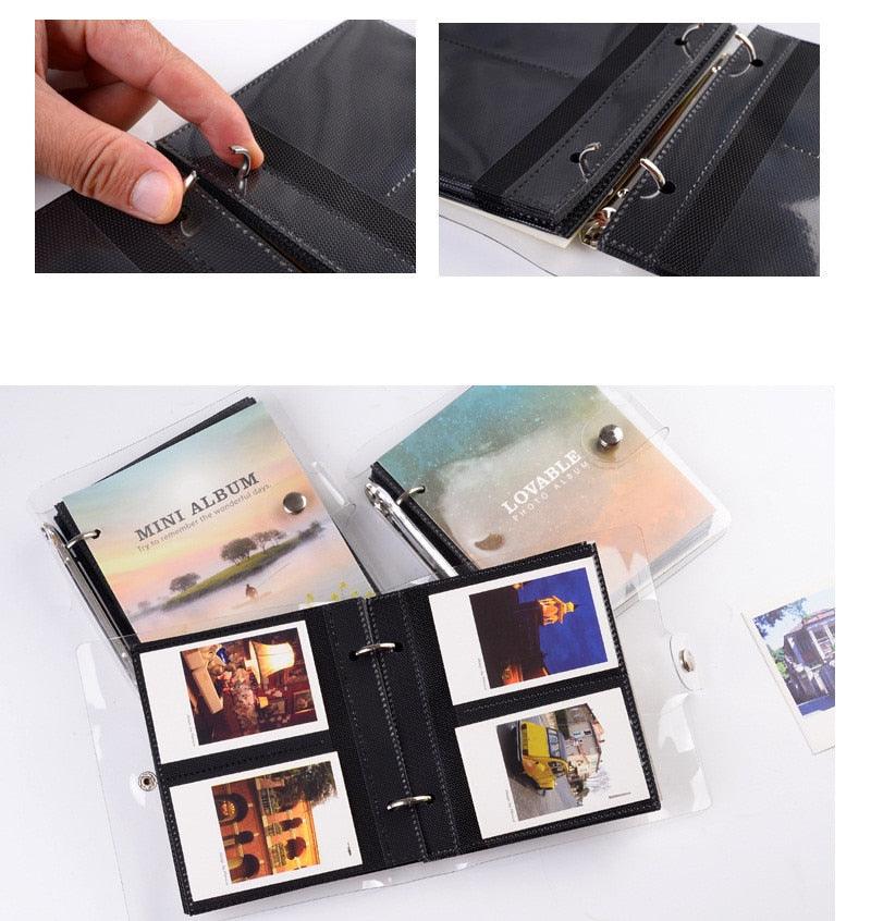 Light and Shadow Series Photo Album Ticket Storage Postcard 3 Inch memory 100 Pockets for Fujifilm Mini Film Paper Baby Family Scrapbook Albums DIY Memorable Gifts For Loved Ones