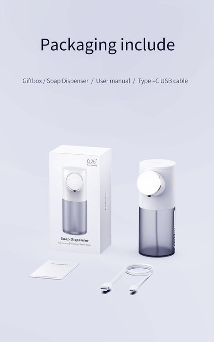 Liquid Soap Dispensers USB Rechargeable Temperature Display Automatic Dispenser Soap Foam Hand Sanitizer Machine Automatic Foaming Soap Dispenser Touchless Rechargeable Sensor Hand Soap Dispenser With Display Suitable For Bathrooms Kitchens Restaurant