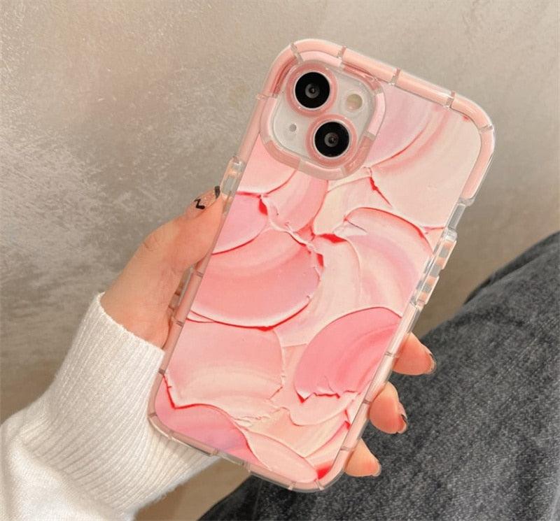 Luminous Art Abstract Phone Case For iPhone 13 12 11 Pro Max Transparent Silicone Shockproof Bumper Cover  Floral Girly Transparent Phone Case Glow In Dark iphone case