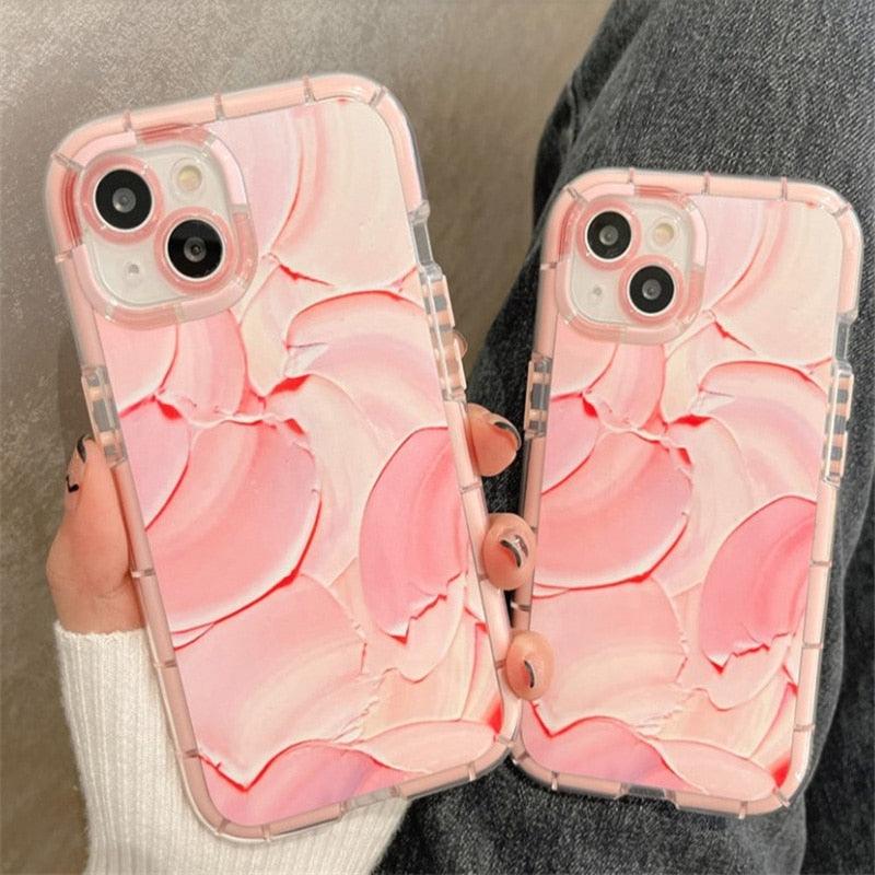 Luminous Art Abstract Phone Case For iPhone 13 12 11 Pro Max Transparent Silicone Shockproof Bumper Cover  Floral Girly Transparent Phone Case Glow In Dark iphone case