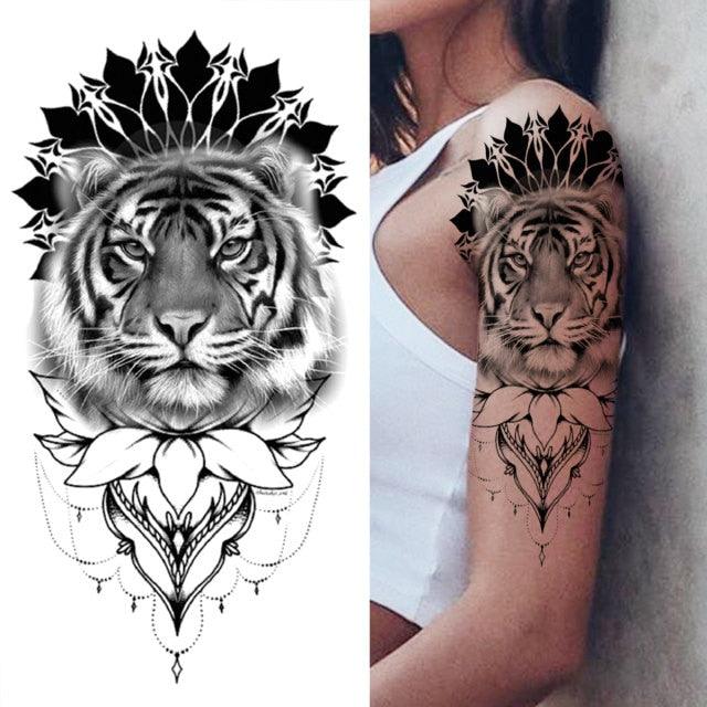 Luxury Black Forest Tiger Wolf Tattoo Sticker Temporary Tattoo Animals Colorful Big Tattoo Stickers For Mens Womens - STEVVEX Beauty - 103, 3D Tattoo, Animal Tattoo, Arm Tattoo, Back Tattoo, Beauty, Big Tattoo, Black Tattoos, Body Tattoo, Colorful Tattoo, Fashion Tattoo, Flower Tattoo, Large Tattoo, Leg Tattoo, Lion Tattoo, Luxury Tattoo, Men Tattoo, Mens Tattoo, Party Tattoo, Realistic Tattoo, Stylish Tattoo, Tattoo, Tiger Tattoo, Waterproof Tattoo, Wolf Tattoo, Women Tattoo, Womens Tattoo - Stevvex.com