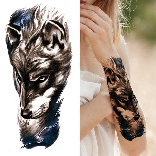 Luxury Black Forest Tiger Wolf Tattoo Sticker Temporary Tattoo Animals Colorful Big Tattoo Stickers For Mens Womens - STEVVEX Beauty - 103, 3D Tattoo, Animal Tattoo, Arm Tattoo, Back Tattoo, Beauty, Big Tattoo, Black Tattoos, Body Tattoo, Colorful Tattoo, Fashion Tattoo, Flower Tattoo, Large Tattoo, Leg Tattoo, Lion Tattoo, Luxury Tattoo, Men Tattoo, Mens Tattoo, Party Tattoo, Realistic Tattoo, Stylish Tattoo, Tattoo, Tiger Tattoo, Waterproof Tattoo, Wolf Tattoo, Women Tattoo, Womens Tattoo - Stevvex.com