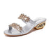 Luxury Black Shiny Women Summer Beach Sandals Fashion Women Rhinestone Outdoor Slippers Rhinestone Glitter Square Toe Ring Elastic Slingback Flat Casual Summer Beach Sandals