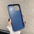 Luxury Breathable Mesh Grid Weave Phone Case For iPhone 14 Pro Max 13 12 11 Purple Leather Soft Silicone Cover Weave Grid Lattice Print Design Soft Silicone Camera Screen Protect Bumper Case for Women