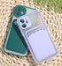 Luxury Card Holder Wallet Case For iPhone 11 Pro Max 12 Mini X XR 7 8 Plus XS Max Hard Solid Color Clear Protection Cover  Soft Silicone Shockproof Back Cover