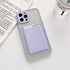 Luxury Card Holder Wallet Case For iPhone 11 Pro Max 12 Mini X XR 7 8 Plus XS Max Hard Solid Color Clear Protection Cover  Soft Silicone Shockproof Back Cover