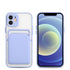 Luxury Card Holder Wallet Case For iPhone 11 Pro Max 12 Mini X XR 7 8 Plus XS Max Hard Solid Color Clear Protection Cover  Soft Silicone Shockproof Back Cover
