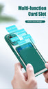 Luxury Card Holder Wallet Case For iPhone 11 Pro Max 12 Mini X XR 7 8 Plus XS Max Hard Solid Color Clear Protection Cover  Soft Silicone Shockproof Back Cover