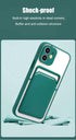 Luxury Card Holder Wallet Case For iPhone 11 Pro Max 12 Mini X XR 7 8 Plus XS Max Hard Solid Color Clear Protection Cover  Soft Silicone Shockproof Back Cover