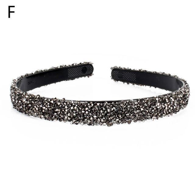 Luxury Crystal Pearl Rhinestone Headbands Fashion Women Hair Accessories Headdress Padded Hairbands Hair Bands Sparkly Hair Hoop Gorgeous Hair Accessories For Women