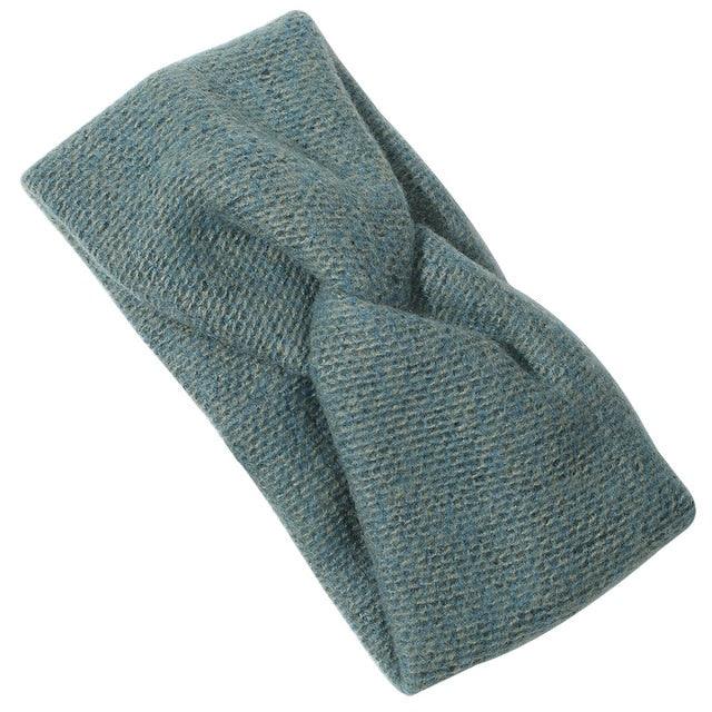 Luxury Fashion Winter Soft Solid Color Elastic Elegant Wide Knitting Cross Lightweight Headband Yoga Turban Bandage Bandanas Hair Bands For Women