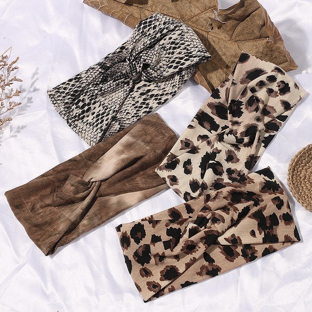 Luxury Fashion Winter Soft Solid Color Elastic Elegant Wide Knitting Cross Lightweight Headband Yoga Turban Bandage Bandanas Hair Bands For Women