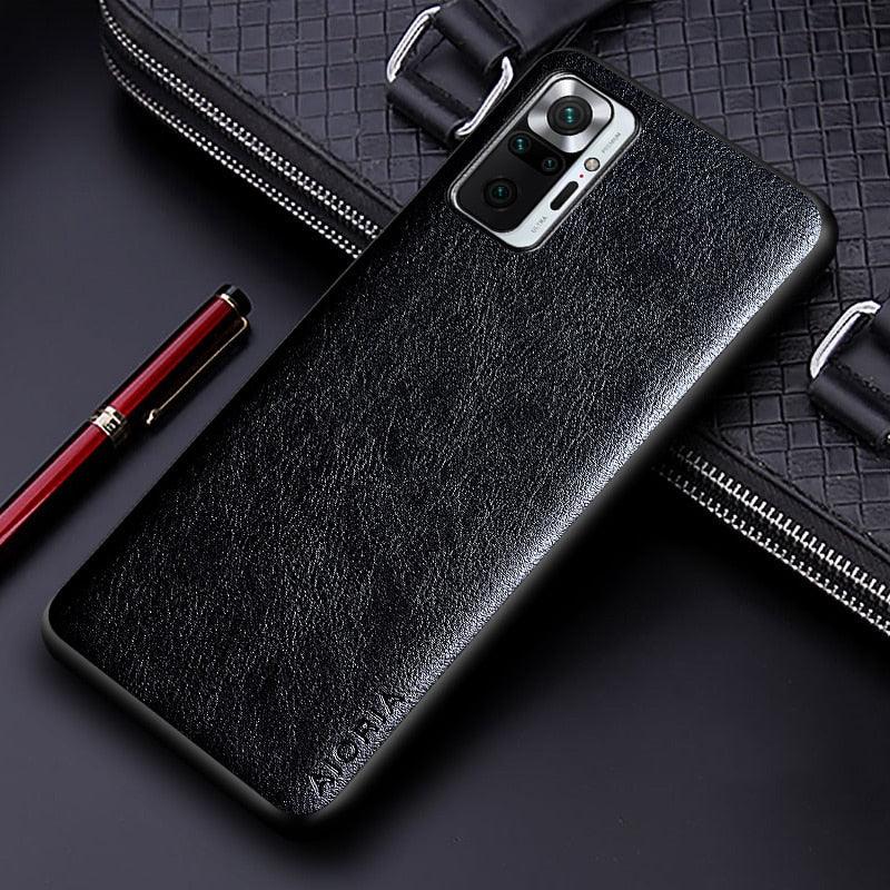 Luxury leather Case for Xiaomi Redmi Note 10 Pro Max 10S 10 Lite 5G Business Solid Color Design Cover For Redmi Note 10s Premium PU Leather Phone Cover Retro Design Full Protective case for Xiaomi