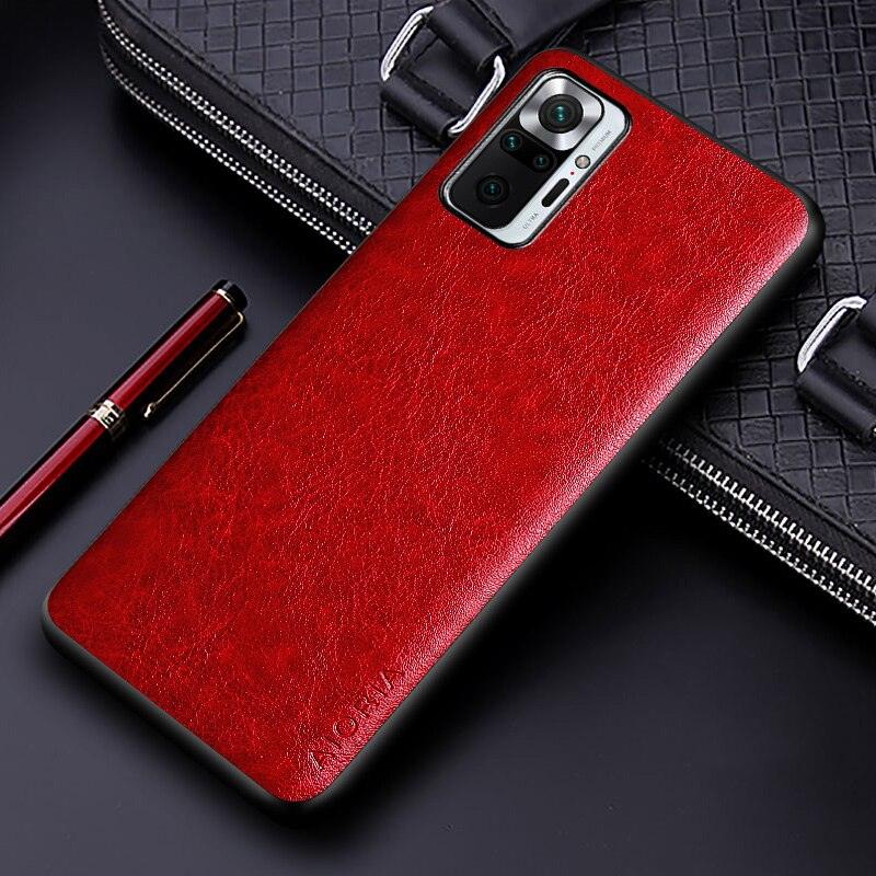 Luxury leather Case for Xiaomi Redmi Note 10 Pro Max 10S 10 Lite 5G Business Solid Color Design Cover For Redmi Note 10s Premium PU Leather Phone Cover Retro Design Full Protective case for Xiaomi