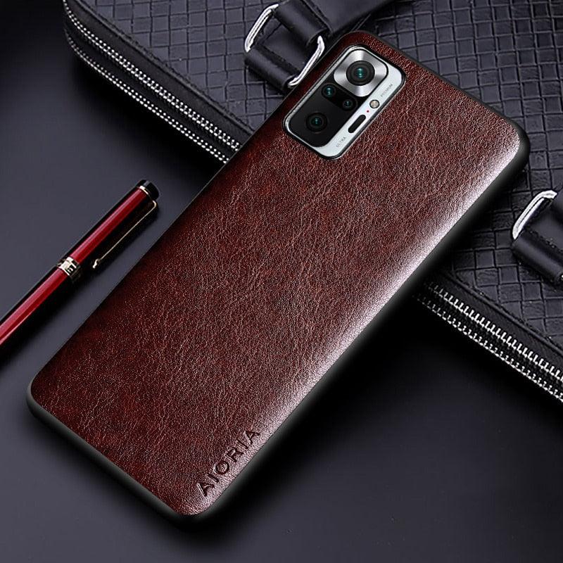 Luxury leather Case for Xiaomi Redmi Note 10 Pro Max 10S 10 Lite 5G Business Solid Color Design Cover For Redmi Note 10s Premium PU Leather Phone Cover Retro Design Full Protective case for Xiaomi