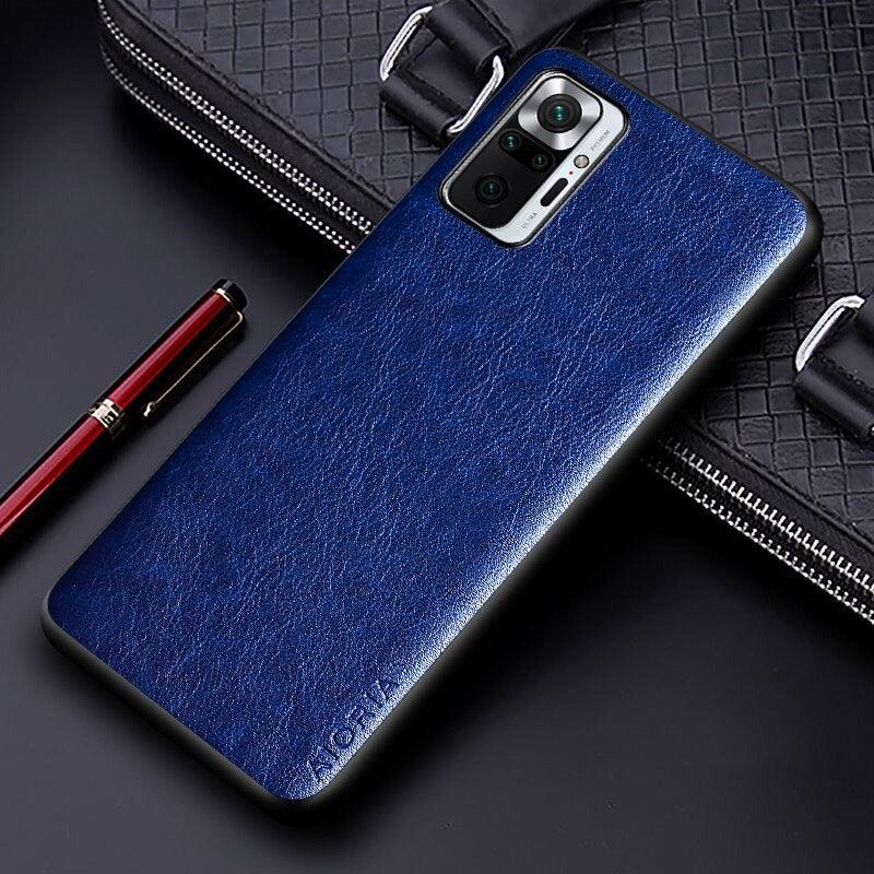 Luxury leather Case for Xiaomi Redmi Note 10 Pro Max 10S 10 Lite 5G Business Solid Color Design Cover For Redmi Note 10s Premium PU Leather Phone Cover Retro Design Full Protective case for Xiaomi