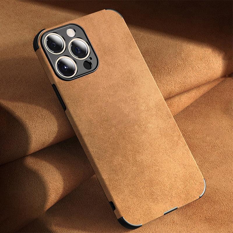 Luxury Leather Phone Case For iPhone 14 13 12 11 Pro Max Mini X XS XR 7 8 Plus SE Retro Solid Color Soft Silicone Cover PU Leather Classic Luxury Business Slim Cover Non-Slip Anti Scratch Full Protective Phone Cases