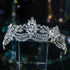 Luxury Silver Color Crystal Bridal Tiaras Crown Rhinestone Pageant Headpieces Wedding Hair Accessories Crystal Wedding Crown Princess Tiara For Halloween Party Prom Pageant Crown Cake Topper Hair Accessories