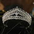 Luxury Silver Color Crystal Bridal Tiaras Crown Rhinestone Pageant Headpieces Wedding Hair Accessories Crystal Wedding Crown Princess Tiara For Halloween Party Prom Pageant Crown Cake Topper Hair Accessories