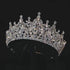 Luxury Silver Color Crystal Bridal Tiaras Crown Rhinestone Pageant Headpieces Wedding Hair Accessories Crystal Wedding Crown Princess Tiara For Halloween Party Prom Pageant Crown Cake Topper Hair Accessories