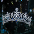 Luxury Silver Color Crystal Bridal Tiaras Crown Rhinestone Pageant Headpieces Wedding Hair Accessories Crystal Wedding Crown Princess Tiara For Halloween Party Prom Pageant Crown Cake Topper Hair Accessories