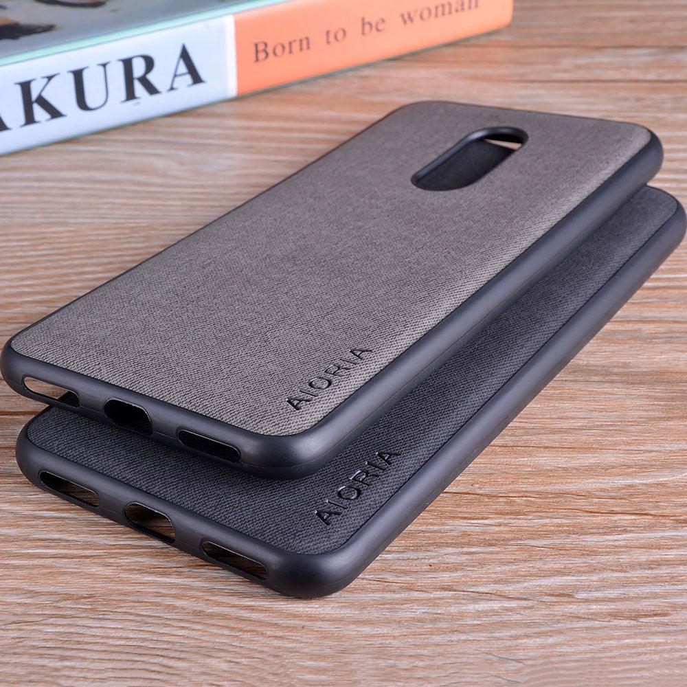 Luxury Textile Cloth Leather Skin Phone Case Cover For Xiaomi Redmi 5 5 Plus Luxury Textile Leather Skin Soft Hard Cover For Xiaomi Redmi 5 Plus Case Shockproof Durable Material Vintage New Design Leather Phone Case