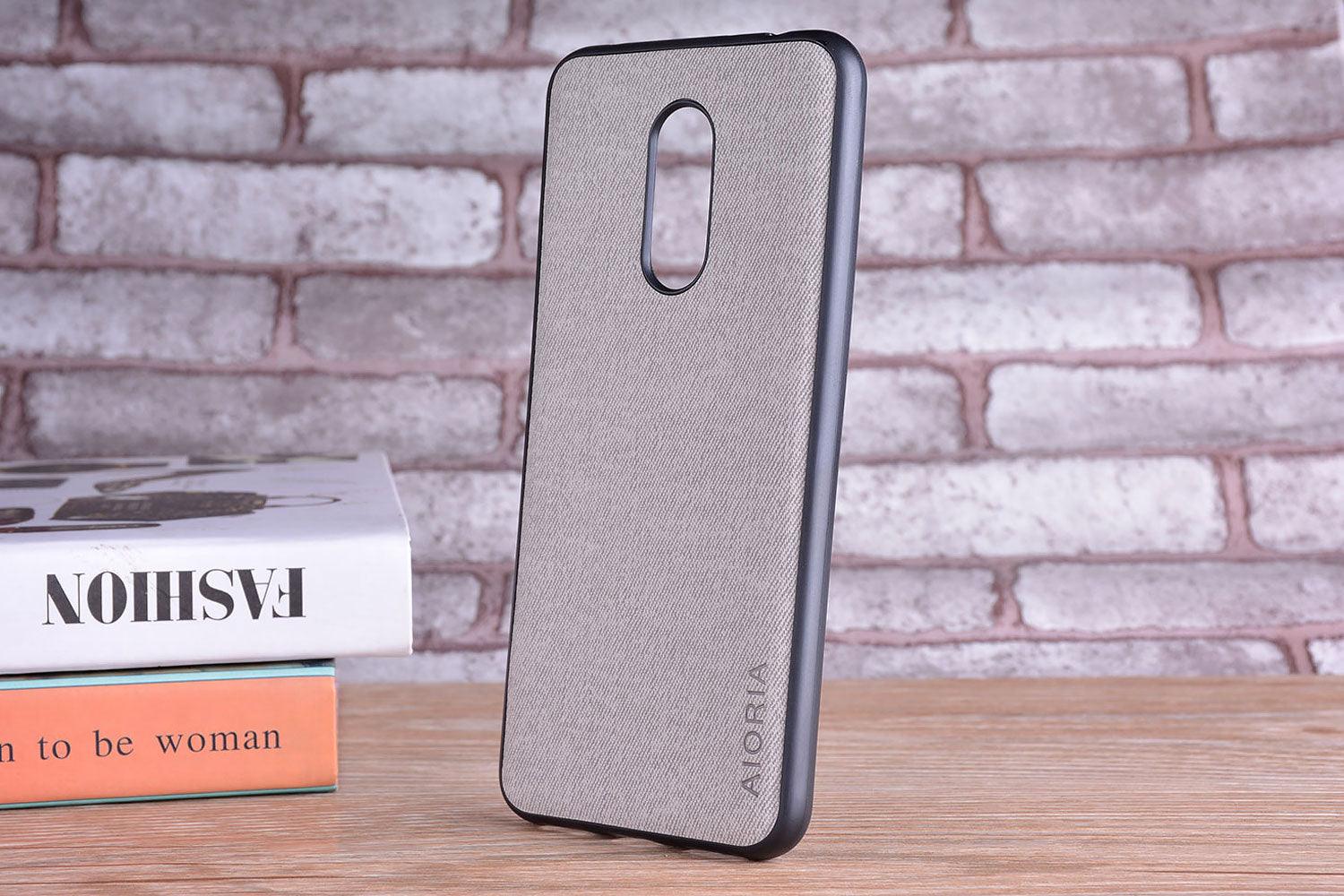Luxury Textile Cloth Leather Skin Phone Case Cover For Xiaomi Redmi 5 5 Plus Luxury Textile Leather Skin Soft Hard Cover For Xiaomi Redmi 5 Plus Case Shockproof Durable Material Vintage New Design Leather Phone Case