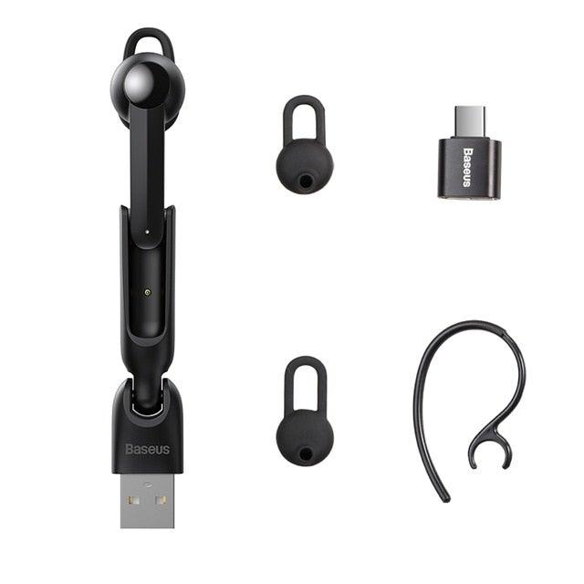 Magnetic Charging Wireless Bluetooth Earphone Bluetooth Headset Single Handsfree with Microphone Business Ear Updated Design with Industry Leading Sound & Improved Comfort, Long Wireless Range,