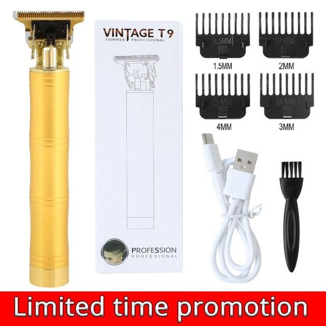 Mens Cordless Trimmer Electric Pro T-Blade Beard Trimmers Hair Clippers Professional Trimmer Beard Electric USB Razor