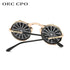 Metal Round Sunglasses For Women Fashionable Glasses For Man Popular Style Flip Design Frame Decent Vintage Style Sunglasses In High Quality Round Polarized Sunglasses for Men Women Small Retro Metal