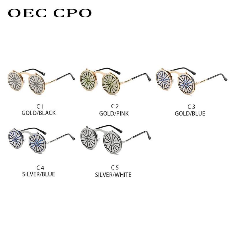 Metal Round Sunglasses For Women Fashionable Glasses For Man Popular Style Flip Design Frame Decent Vintage Style Sunglasses In High Quality Round Polarized Sunglasses for Men Women Small Retro Metal