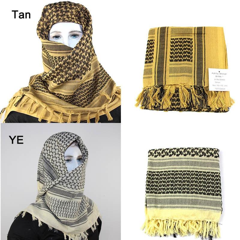 Military Arab Keffiyeh Shemagh Scarf Cotton Winter Shawl Neck Warmer Cover Head Wrap Windproof Tactical Camping Scarf Men Women Shemagh Keffiyeh Men Arab Kufiyah Keffiyeh Arabic Muslim Head Wrap Men Scarf Shawl