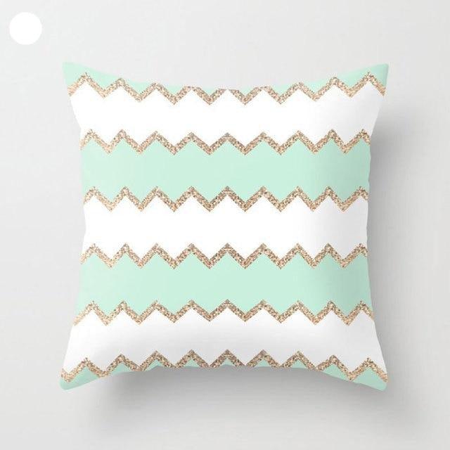 Mint Green Cushion Cover Pillowslip Home Supplies Decorative Fresh Mint Green Gray Watercolour Stripes Generic Solid Decorative Bedroom Pillow Cases Covers Pillow Case Simple Living Room