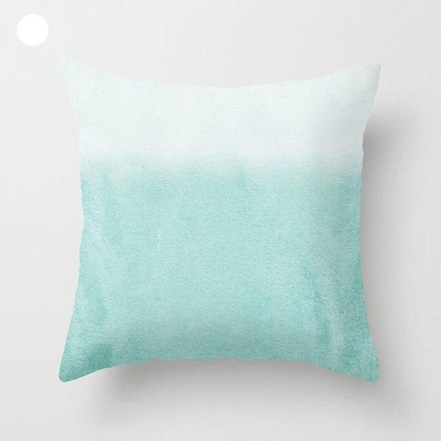 Mint Green Cushion Cover Pillowslip Home Supplies Decorative Fresh Mint Green Gray Watercolour Stripes Generic Solid Decorative Bedroom Pillow Cases Covers Pillow Case Simple Living Room