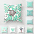 Mint Green Cushion Cover Pillowslip Home Supplies Decorative Fresh Mint Green Gray Watercolour Stripes Generic Solid Decorative Bedroom Pillow Cases Covers Pillow Case Simple Living Room
