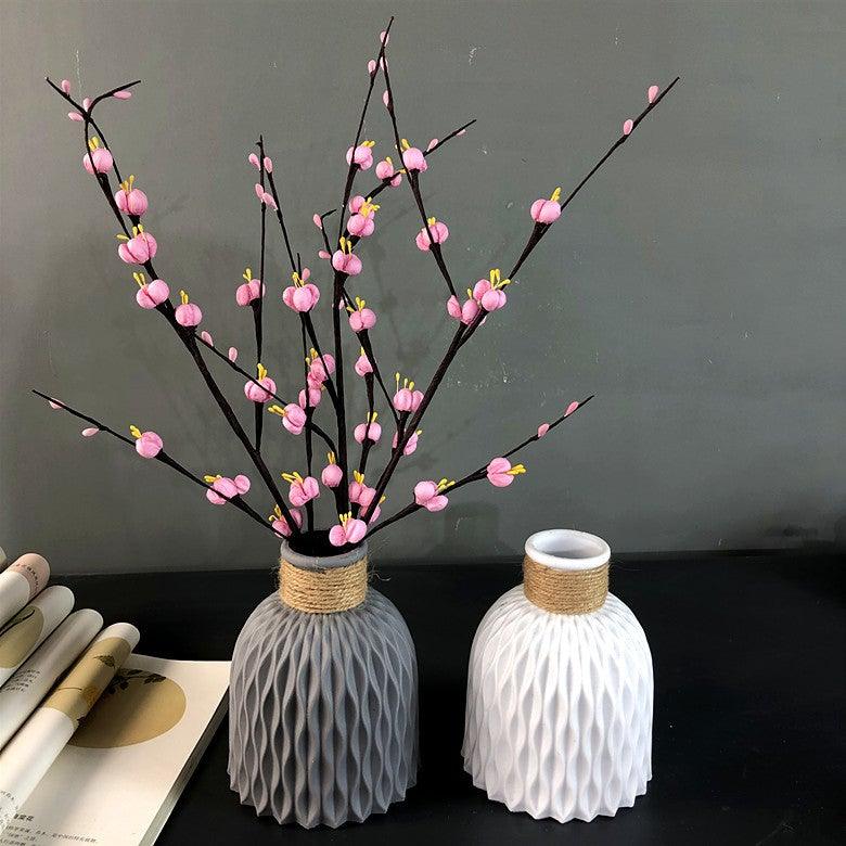 Modern Artifical Floral Plastic Vase Imitation Ceramic Flower Pot For Home Decor Living Room Centerpieces And Events Ornamnet