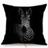 Modern Black And White Animals Portrait Photography Of Lion Zebra Elephant Tiger Pattern Sofa Pillow Cover Home Decor Square Cushions Cover 45x45cm