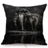 Modern Black And White Animals Portrait Photography Of Lion Zebra Elephant Tiger Pattern Sofa Pillow Cover Home Decor Square Cushions Cover 45x45cm