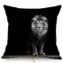 Modern Black And White Animals Portrait Photography Of Lion Zebra Elephant Tiger Pattern Sofa Pillow Cover Home Decor Square Cushions Cover 45x45cm