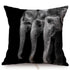 Modern Black And White Animals Portrait Photography Of Lion Zebra Elephant Tiger Pattern Sofa Pillow Cover Home Decor Square Cushions Cover 45x45cm