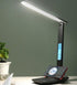 Modern Business Led Office Desk Lamp Touch Dimmable Foldable With Calendar Temperature Alarm Clock table Reading Light Decorative Table Lamp Cute Study Lamps for Bedroom Décor