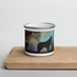 Modern Camping Enamel Mug Hardware Camping Outdoor Enammel Coffee Mug With Print of Wolf on Mountain In Dark Full Printed Enammel Mug In Apstract Design - STEVVEX POD - 1002, camper enammel mug, Customized mug, enammel mug, enammel mug with wolf, Full printed enammel mug, gift enammel mug, gift mug, Metal enammel mug with print of wolf, Nature enammel mug, Print on demand, Print on demand enammel mug, Wolf mug - Stevvex.com