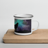 Modern Camping Enamel Mug Hardware Camping Outdoor Enammel Coffee Mug With Print of Wolf on Mountain In Dark Full Printed Enammel Mug In Apstract Design - STEVVEX POD - 1002, camper enammel mug, Customized mug, enammel mug, enammel mug with wolf, Full printed enammel mug, gift enammel mug, gift mug, Metal enammel mug with print of wolf, Nature enammel mug, Print on demand, Print on demand enammel mug, Wolf mug - Stevvex.com
