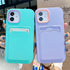 Modern Card Candy Color Phone Case For iPhone 12 11 13 Pro Max 12 13 Pro 11 Shockproof Bumper Soft Back Cover Colorful Silicone Phone Cover