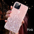 Modern Glitter Phone Case For iPhone 11 12 Pro Max XR XS Max X 7 Soft Silicone Clear Sparkly Star Glitter Design for Women Girls Soft Shockproof Anti-Scratch Protective Cases Transparent Back Cover For iPhone