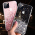 Modern Glitter Phone Case For iPhone 11 12 Pro Max XR XS Max X 7 Soft Silicone Clear Sparkly Star Glitter Design for Women Girls Soft Shockproof Anti-Scratch Protective Cases Transparent Back Cover For iPhone