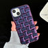 Modern Purple Green Phone Case For iPhone 13 14 Pro Max 11 12 Mini XS XR X 7 8 14 Plus Soft Shockproof Cover Bumper  Cute 3D Design Soft Silicone Shockproof Raised Bumper Corner Case for iPhone